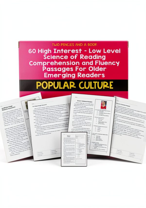 Low Level Reading Workbook for Struggling Readers Two Pencils and Book-0