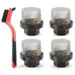 Stainless Steel Strainer 4 Pcs 3/4in -14 Aerator Mesh with Brush LJZP-0